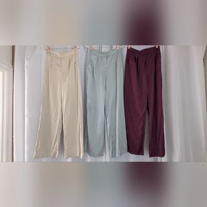 Abercrombie & Fitch Small 4 Long Satin Trouser Pants Bundle